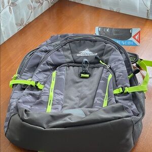 High Sierra Charcoal and Lime Men's Backpack